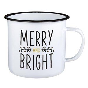 SIPS Enamel Mug, 24-Ounce, Merry And Bright / New in Package